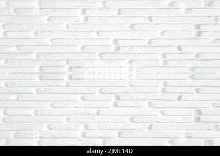 Fond de texture de mur de brique blanche pour le bloc de carreaux de pierre peint en gris clair couleur papier peint intérieur ou extérieur moderne et b Banque D'Images