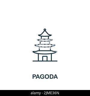 Icône Pagoda. Icône monochrome simple pour les modèles, la conception Web et les infographies Illustration de Vecteur