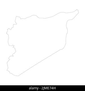 Plan de la carte du pays vectoriel de la Syrie Illustration de Vecteur