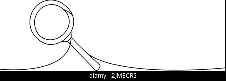 Loupe dessin continu d'une ligne. Illustration d'une ligne continue Loupe. Illustration linéaire minimaliste vectorielle Illustration de Vecteur