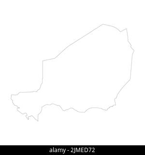 Carte du pays vectoriel du Niger Illustration de Vecteur