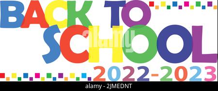 Rentrée des classes logo coloré 2022 - 2023 Illustration de Vecteur
