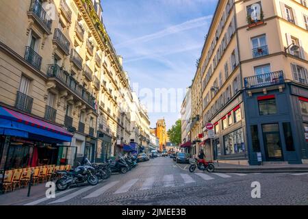 Rue Paris dans le quartier Montmartre Banque D'Images