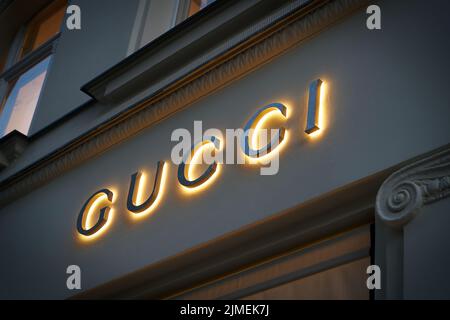 Magasin de la société de mode italienne Gucci sur le Kurfürstendamm à Berlin Banque D'Images