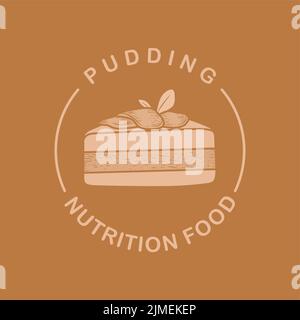 vntage pudding logo. can be used for various business and other purposes. templates, logos, icons and so on Illustration de Vecteur