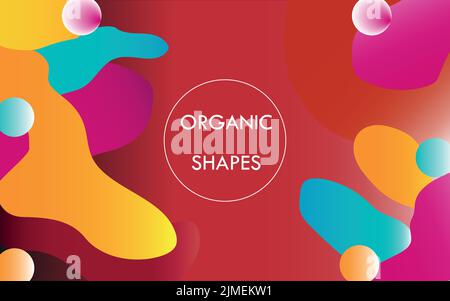 Arrière-plan abstrait et coloré avec des formes organiques se chevauchant Illustration de Vecteur