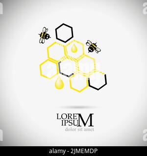 Logo nid d'abeille. Illustration vectorielle Illustration de Vecteur