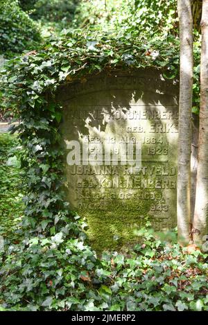 Amsterdam, pays-Bas. Juillet 2022. Tombes surcultivées dans le plus ancien cimetière d'Amsterdam. Photo de haute qualité Banque D'Images