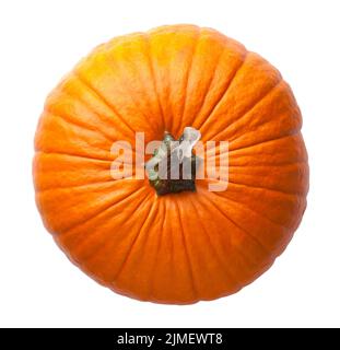 Citrouille d'orange fraîche isolée sur fond blanc Banque D'Images