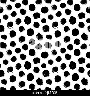 Motif noir et blanc avec cercles gras. Illustration de Vecteur