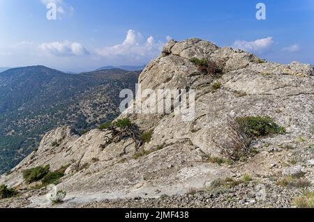 Montagnes de Crimée. Banque D'Images