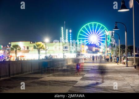 Vue sur Myrtle Beach en Caroline du Sud Banque D'Images