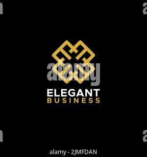 Élégant motif de luxe motif initiales E EE logo design inspiration Illustration de Vecteur