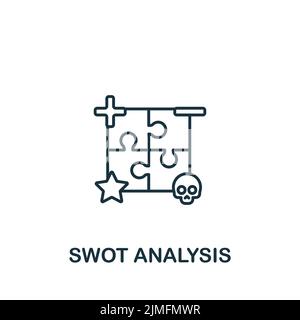 Icône analyse SWOT. Icône monochrome simple pour les modèles, la conception Web et les infographies Illustration de Vecteur