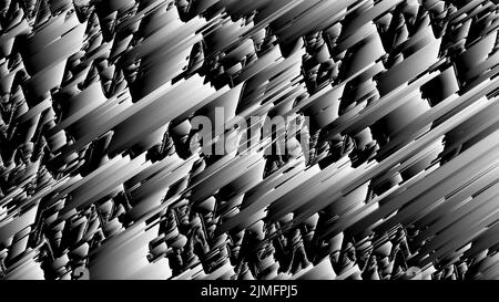 Bruit fractal noir et blanc Banque D'Images