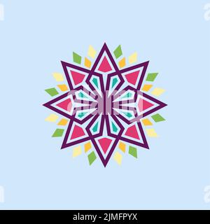 Simple coloré Mandala style moderne inspiration design Illustration de Vecteur