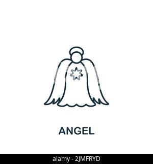 Icône Angel. Icône monochrome simple pour les modèles, la conception Web et les infographies Illustration de Vecteur