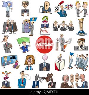 Personnages politiques et dessins conceptuels Banque D'Images