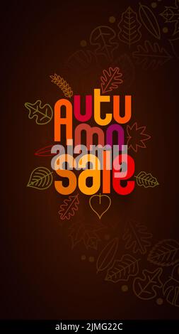 Vente d'automne concept de conception typographique. Illustration de Vecteur