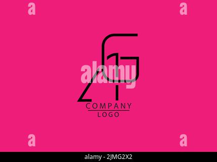 Alphabet abstrait lettres AG ou Logo G. Illustration de Vecteur
