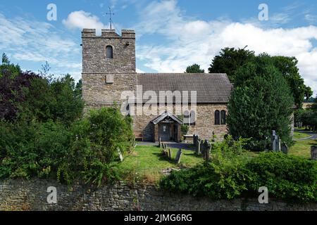 L'église Saint-Jean-Baptiste de Shropshire est un exemple rare du style du Commonwealth reconstruit pendant la période puritaine d'Oliver Cromwell vers 1654. Banque D'Images