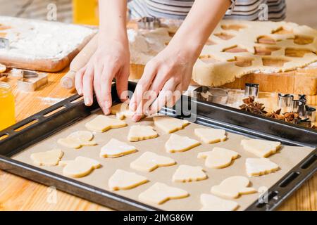 biscuits maison de vacances recette biscuits cuire Banque D'Images