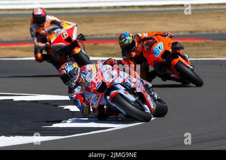 Fabio Di Giannantonio de Gresini Racing MotoGP lors de la qualification au Grand Prix britannique MotoGP Monster Energy à Silverstone, à Towcester. Date de la photo: Samedi 6 août 2022. Banque D'Images