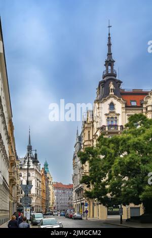 Rue à Prague, république tchèque Banque D'Images