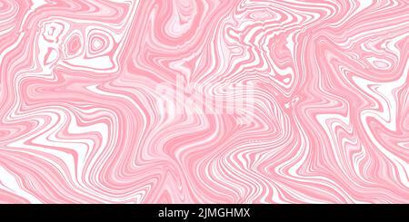 Motif rose pastel sans couture en marbre avec tourbillons psychédéliques Illustration de Vecteur