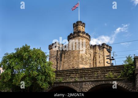 Le château, fortification médiévale à Newcastle upon Tyne, Northumberland, nord-est de l'Angleterre Banque D'Images