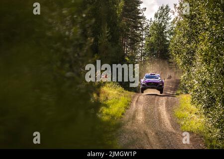 16 FOURMOUX Adrien (fra), CORIA Alexandre (fra), M-Sport Ford World Rally Team, Ford Puma Rally 1, action pendant le Rallye Finlande 2022, 8th tour du Championnat du monde de rallye WRC 2022, de 4 août à 7, 2022 à Jyvaskyla, Finlande - photo Nikos Katikis / DPPI Banque D'Images
