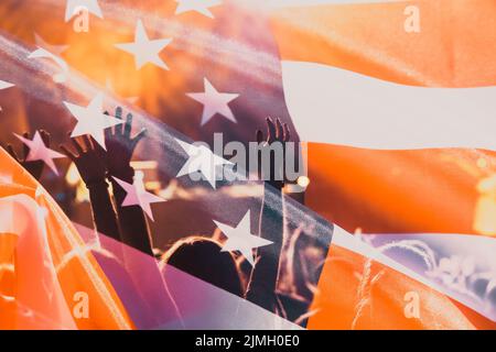 Drapeau américain - Etats-Unis - jour de l'indépendance - 4th juillet Banque D'Images