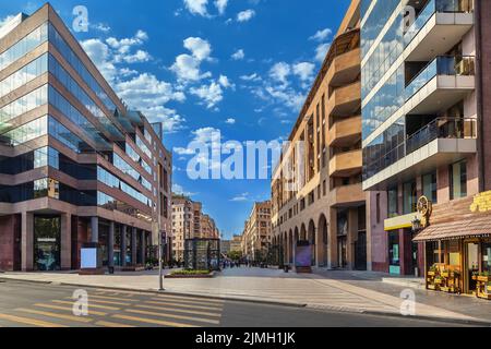 Le nord de l'Avenue, Yerevan, Arménie Banque D'Images