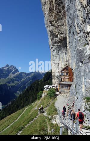 Aescher-Wildkirchli Mountain inn Banque D'Images