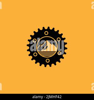 Un vecteur du logo de l'équipement de VTT Illustration de Vecteur