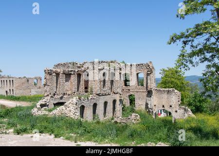 Maisons détruites dans la ville de Shusha pendant la guerre du Karabakh. Guerre du Haut-Karabakh Banque D'Images