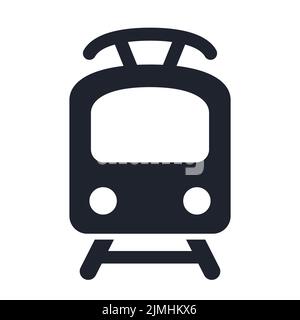 Train tramway symbole du chemin de fer ou du métro symbole illustration vectorielle icône Illustration de Vecteur