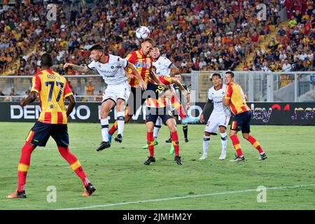 Via Del Mare stade, Lecce, Italie, 05 août 2022, Alexis Blin (US Lecce) pendant US Lecce vs COMME Cittadella - football italien Coppa Italia match Banque D'Images