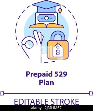 Icône de concept de plan fédéral prépayé Illustration de Vecteur