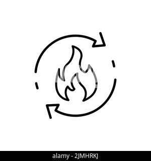 Icône ligne du métabolisme. Bonne nutrition et calories brûlées concept pictogramme linéaire. Icône Contour contrôle du poids et soins du corps. Contour modifiable. Isolé Illustration de Vecteur