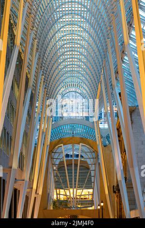 Un intérieur de Allen Lambert Galleria situé à Brookfield place, au centre-ville de Toronto, au Canada Banque D'Images