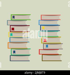 Icône de pile de livres isolée. Illustration vectorielle Illustration de Vecteur