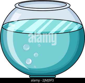 Vider l'eau dans l'illustration du réservoir à poisson rond Illustration de Vecteur
