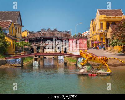 Vietnam, province de Quang Nam, Hoi an, le célèbre pont couvert japonais Banque D'Images