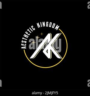 Initiales à la mode et simples inspiration AK, A et K logo Design Illustration de Vecteur