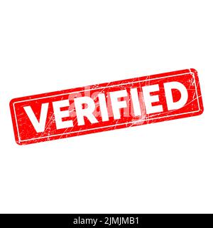 tampon en caoutchouc rouge vérifié vecteur sur fond blanc Illustration de Vecteur