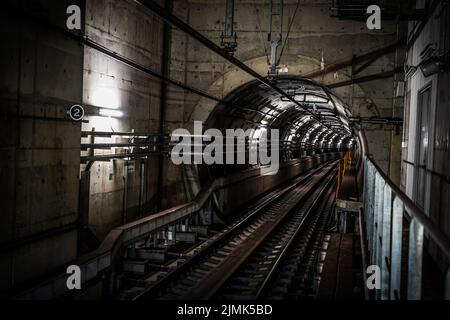 Tunnel de métro municipal de Sendai Banque D'Images