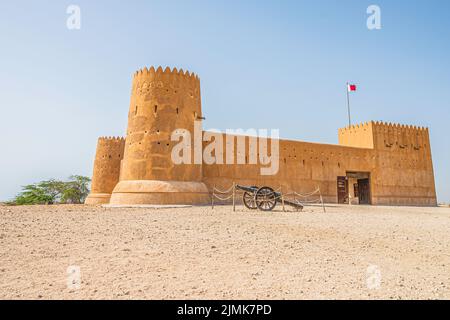 Al Zubarah fort est un site classé au patrimoine mondial du Qatar pour la coupe du monde de la FIFA 2022 Banque D'Images