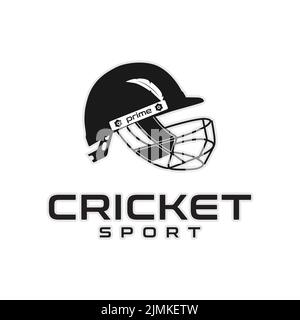 illustration du casque de cricket pour un design inspiré du logo du sport Illustration de Vecteur