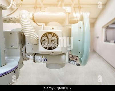 Tube générateur de rayons X ou dispositif de rayons X en radiologie. Équipement médical moderne dans l'hôpital. Banque D'Images